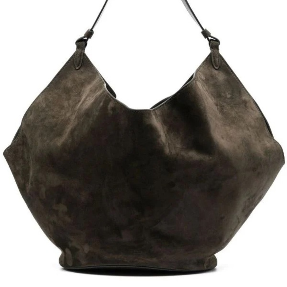 KHAITE Olive Green Suede Bag - Picture 2 of 13